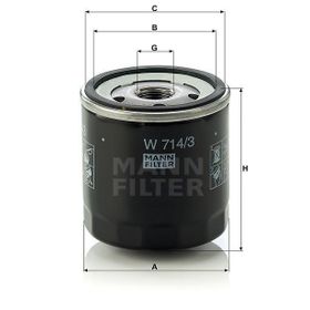 Mann W714/3 Yağ Filtresi