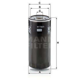 Mann W730/3 Yağ Filtresi