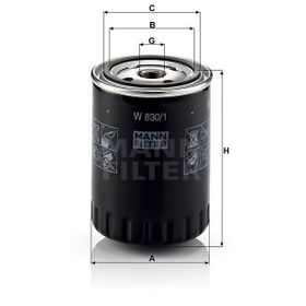 Mann W830/1 Yağ Filtresi