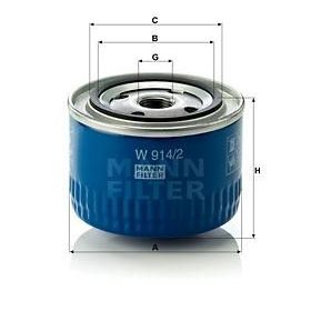 Mann W914/2 Yağ Filtresi