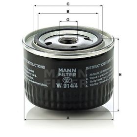 Mann W914/4 Yağ Filtresi