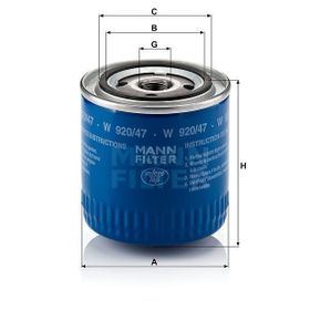 Mann W920/47 Yağ Filtresi