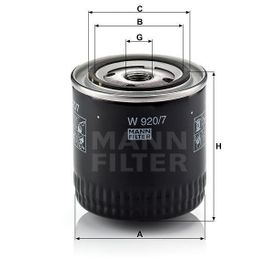 Mann W920/7Y Yağ Filtresi