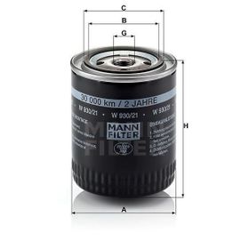 Mann W930/21 Yağ Filtresi