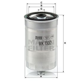 Mann WK730/2X Yakıt Filtresi