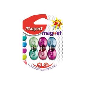 Maped 13 mm Şeffaf 6'lı Fancy Mıknatıs