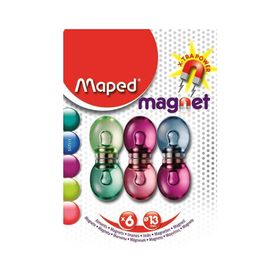 Maped 13 mm Şeffaf 6'lı Fancy Mıknatıs