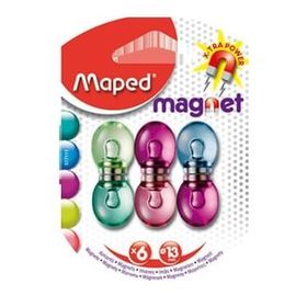 Maped 13 mm Şeffaf 6'lı Fancy Mıknatıs