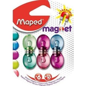 Maped 13 mm Şeffaf 6'lı Fancy Mıknatıs