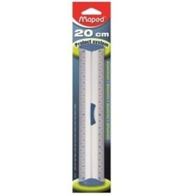 Maped 20 cm Alüminyum Çift Desimetre Cetvel