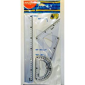 Maped 4 Adet Mavi 30 cm Geometrik Seti
