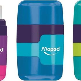 Maped 49221 Connect Renkli Çift Delikli Silgili Kalemtıraş