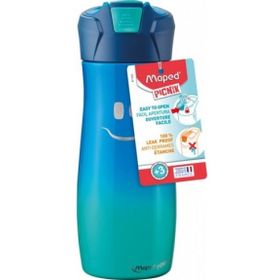 Maped 580 ml Picnik Çelik Mavi Gülen Yüz Figürlü Su Matarası