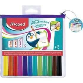 Maped 741817 12 Renk Kuru Silinebilen Keçeli Kalem