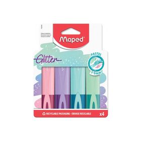 Maped 742046 4'lü Simli Pastel Fosforlu Kalem