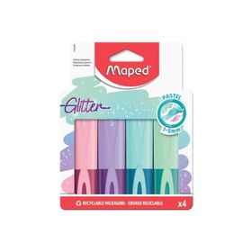 Maped 742046 4'lü Simli Pastel Fosforlu Kalem