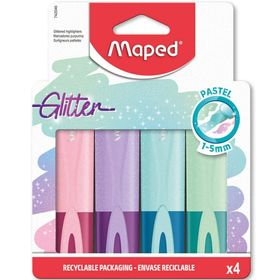 Maped 742046 4'lü Simli Pastel Fosforlu Kalem