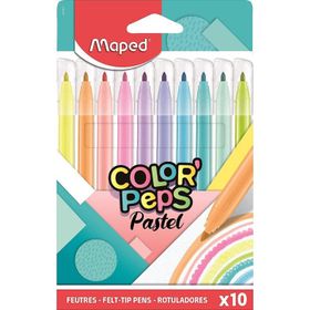Maped 845469 10 Renk Color'Peps Pastel Keçeli Kalem