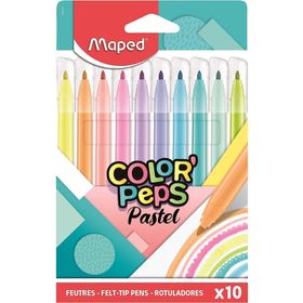 Maped 845469 10 Renk Color'Peps Pastel Keçeli Kalem
