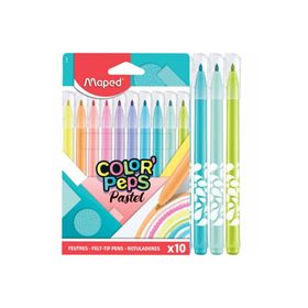 Maped 845469 10 Renk Color'Peps Pastel Keçeli Kalem