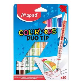 Maped 849010 Color Peps Duo 10'lu Keçeli Kalem