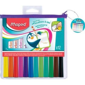 Maped Farklı Renklerde 12'li Beyaz Tahta Keçeli Kalemi