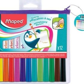 Maped Farklı Renklerde 12'li Beyaz Tahta Keçeli Kalemi