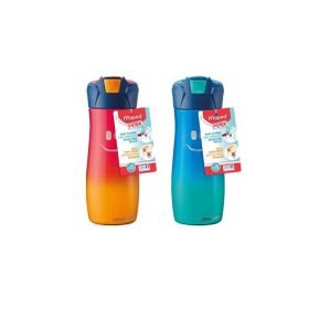 Maped Matara Picnik 580 ml Mavi-Kırmızı Çelik Gülen Yüz 2'li Set