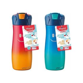 Maped Matara Picnik 580 ml Mavi-Kırmızı Çelik Gülen Yüz 2'li Set