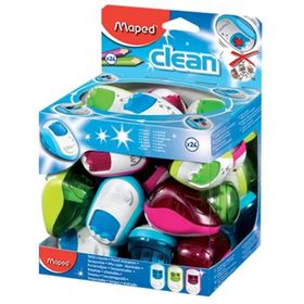 Maped Öğrenci Clean Plastik Çiftli Hazneli 24'lü Kalemtraşı