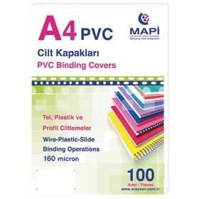 Mapi 160 Mikron Beyaz A4 100'lü Pvc Cilt Kapağı