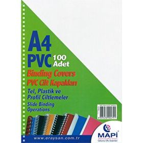 Mapi 160 Mikron Beyaz A4 100'lü Pvc Cilt Kapağı