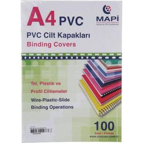 Mapi 160 Mikron Lacivert A4 100'lü Pvc Cilt Kapağı