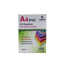 Mapi 160 Mikron Mavi A4 100'lü Pvc Cilt Kapağı