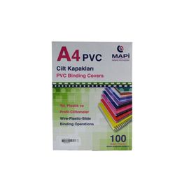 Mapi 160 Mikron Şeffaf A4 100'lü Pvc Cilt Kapağı