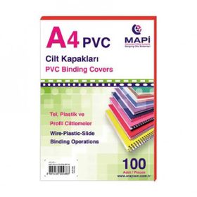 Mapi 2040203 Plastik Opak A4 160 MIC Kırmızı Cilt Kapağı