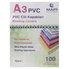Mapi 350 mic A3 Siyah Beyaz 100'lü Pvc Kapak