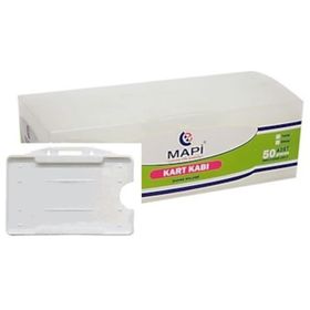 Mapi 50 Adet Beyaz Yatay Kart Kabı