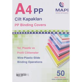 Mapi 550 mic A4 50'lı Fosforlu Turuncu Opak Pvc Cilt Kapağı
