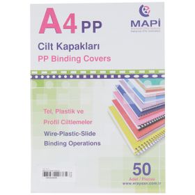 Mapi 550 mic A4 50'lı Fosforlu Yeşil Opak Pvc Cilt Kapağı