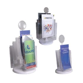 Mapi A4 1/3 3 Yönlü 3 Cepli Dönen Broşür Standı