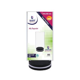 Mapi Dalgalı Dikey 100x200 mm Menü Stand