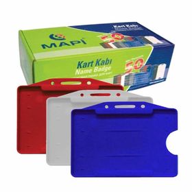Mapi Kırmızı Yatay Kart Kabı