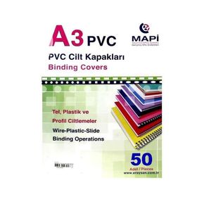 MAPİ Mapi 450 Mikron PP A3 Lacivert 50 Adet Kapak