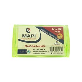 Mapi Oval Şeffaf 65 mm x 108 mm Kartvizitlik