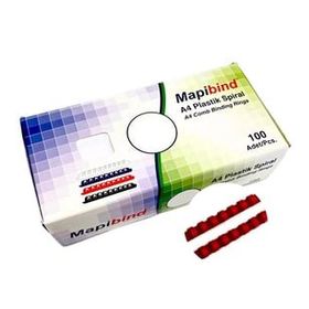 Mapibind 14 mm Kırmızı 100 Adet Plastik Spiral