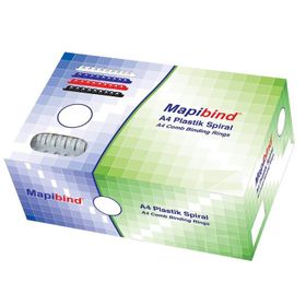 Mapibind 16 mm Kırmızı 100 Adet Plastik Spiral
