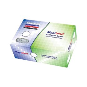 Mapibind 16 mm Kırmızı 100 Adet Plastik Spiral