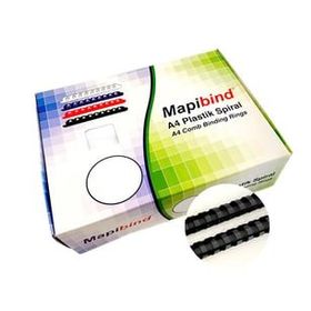Mapibind 18 mm Siyah 100 Adet Plastik Spiral