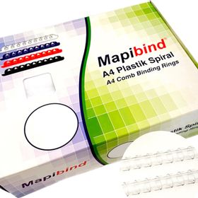 Mapibind 20 mm Şeffaf 100 Adet Plastik Spiral